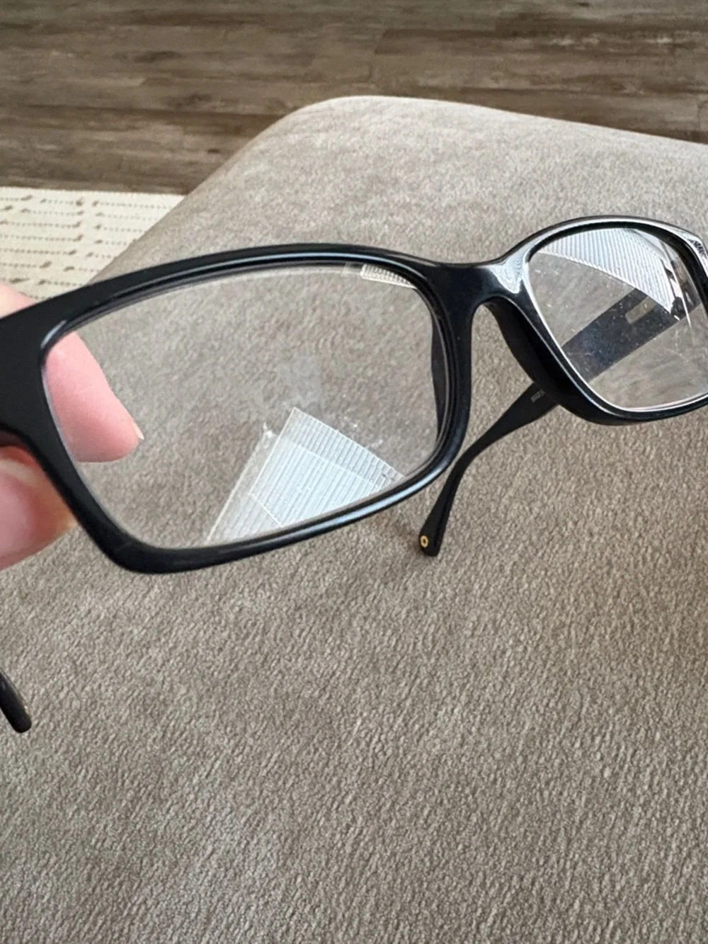 Coach Kids Black Rectangular Reading Glasses with Subtle Gold Accents